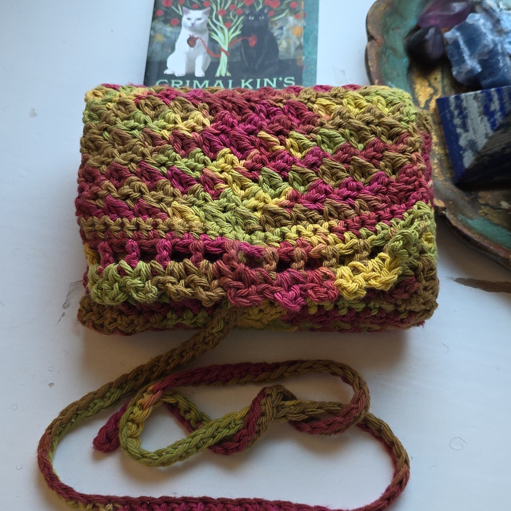 Fall Tarot Card Holder 3 Card Spread Layout Wrap- Handmade Crochet